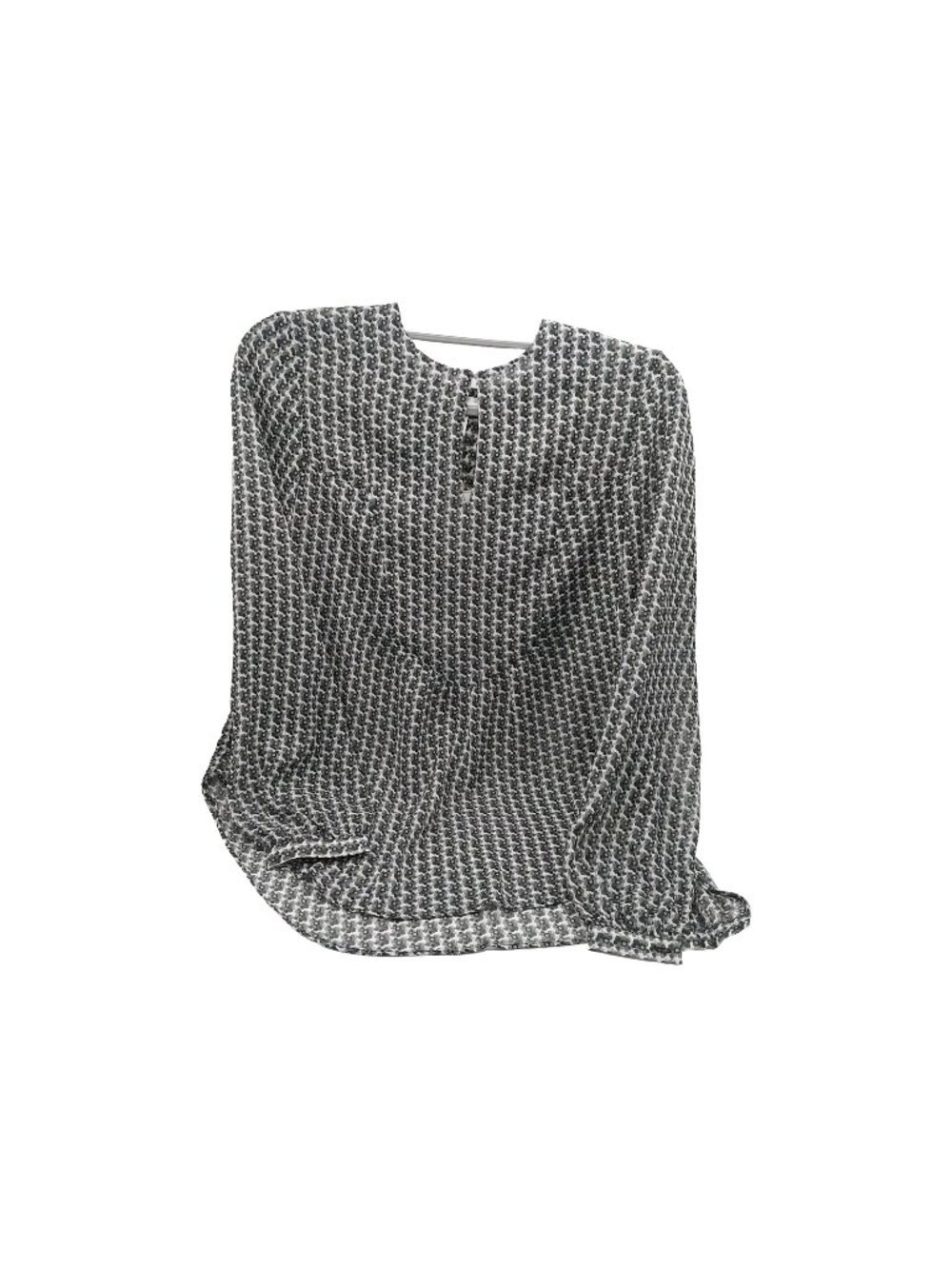 Christopher & Banks Womens Blouse Size Small Geometric Long Sleeve Round Hem